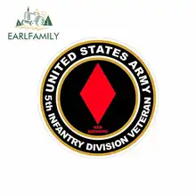 EARLFAMILY 13cm x 13cm Car Stickers for UNITED STATES Army Veteran 5th Infantry RV VAN 3D DIY Fine Decal Trunk Truck Graphics