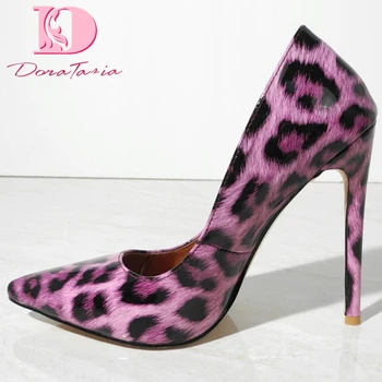 

Dora Tasia 2020 New Brand Design Large Size 43 Leopard Women Pumps Pointed Toe Super High Heels Summer Party Lady Women Shoes