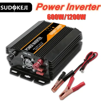 

600W 1200W Watt DC 12V to AC 220V Portable Car Power Inverter Charger Converter Adapter Modified Sine Wave Inverter USB charger