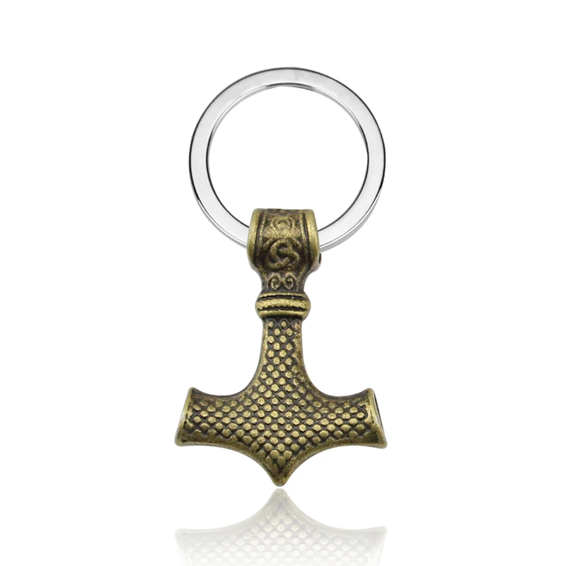 K579-bronze Thor Hammer, брелок с оружием, Мстители, Alliance The Dark World, металлический брелок для бутылок, брелок для ключей, для мужчин и женщин, аксессуары для сумки - Цвет: K579-bronze