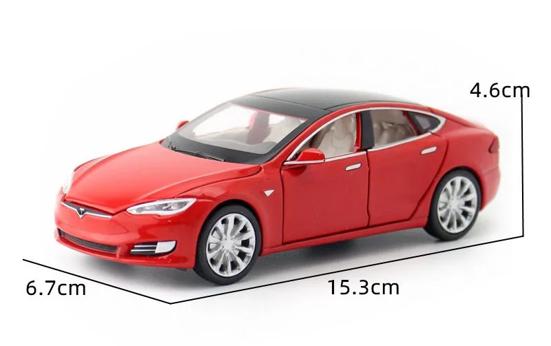 Модель S 1/32 из сплава Tesla игрушечный автомобиль имитация звука светильник для