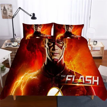

HELENGILI 3D Bedding Set Flash Print Duvet Cover Set Bedcloth with Pillowcase Bed Set Home Textiles #SDX-06