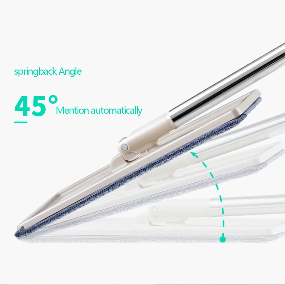 1pc Magic Cleaning Mops Free Hand Spin Cleaning Microfiber Mop With Bucket Flat Squeeze Spray Mop Home Kitchen Floor Clean Tools