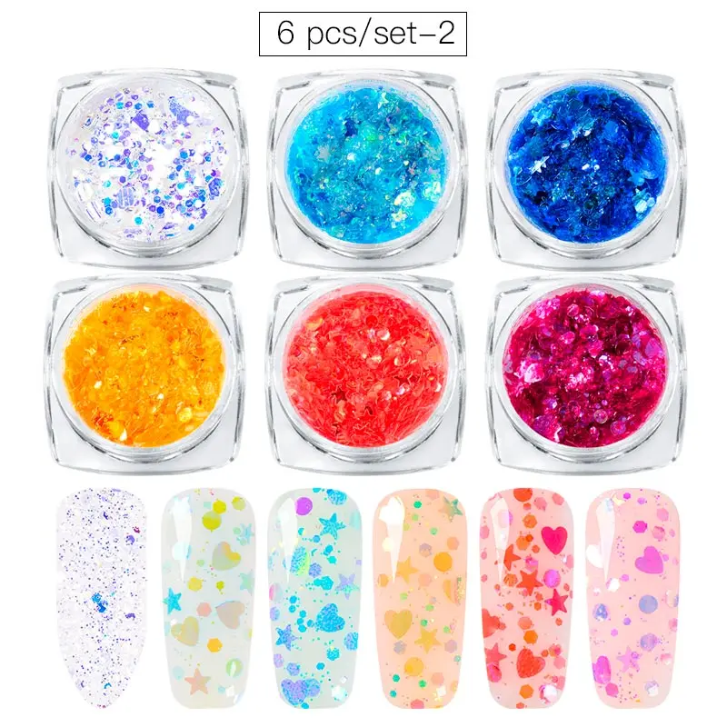 Четыре лилии ногтей Блеск жемчужная пудра Набор мерцание зеркало Хамелеон