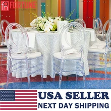 

4 units Clear Crystal Side Chairs Crystal Wedding Part Rent Stacking Chiavari Transparent Dining Ghost Wholesale