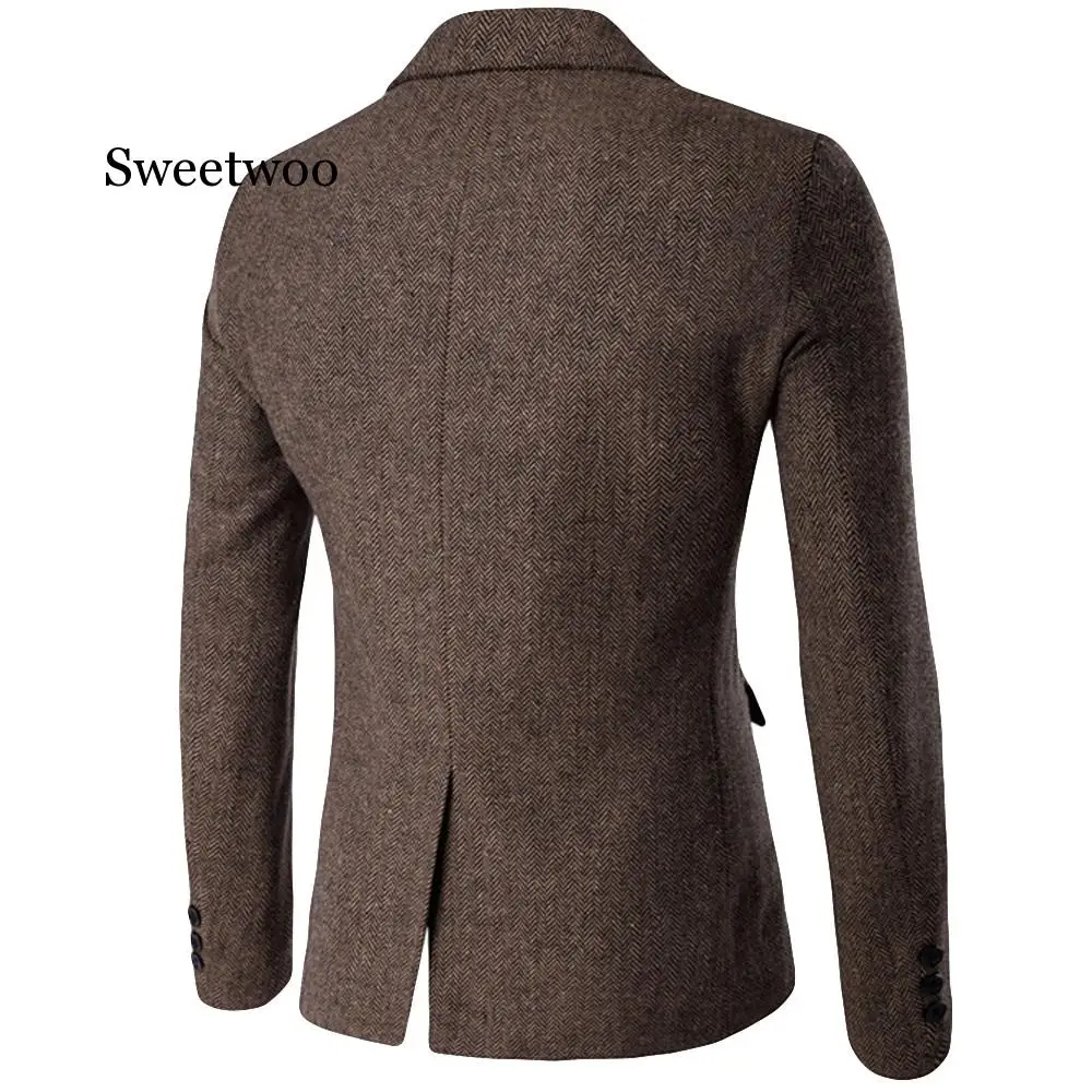 Men's Jacket Casual Pure Color Single Button Long Sleeve Suit Jacket Coat blazer men jackets and coats