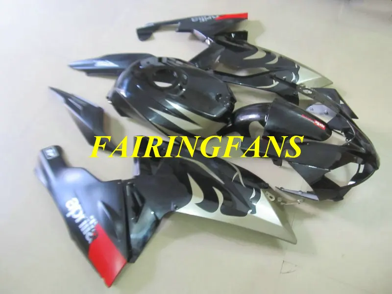 Литья под давлением обтекатель тела комплект для Aprilia RS125 06 07 08 09 10 11 RS 125 2006 2011 Черный Серебряный Обтекатели Кузов+ подарки AP11