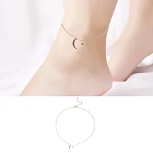 F001 корейский стиль простой микро проложенный ножной браслет модная популярная Луна Звезда jiao shi pin Yiwu маленький товар для девочек