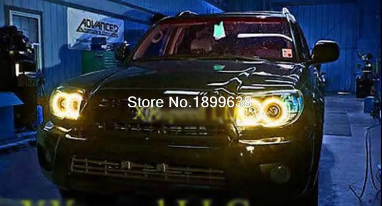 Для Toyota 4runner 06-09 миний светодиодный Фар Halo ангел демон глаза кольца RGB светодиодный ангельские глазки