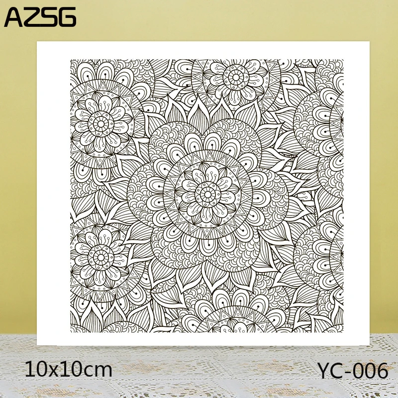 

ZhuoAng Flower Clear Stamps For DIY Scrapbooking/Card Making Decorative Silicon Stamp Crafts