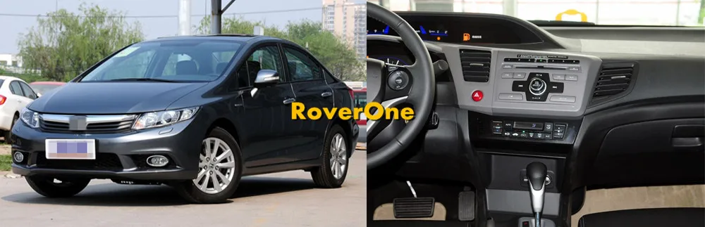 Top RoverOne Car Multimedia Player For Honda For Civic 2012 2013 2014 Android 9.0 4G+64G DVD GPS Navigation Stereo Radio Bluetooth 3