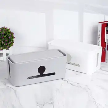

Cable Storage Box Power Strip Wire Case Anti Dust Charger Socket Organizer Desktop Network Line Storage Bin And Storage Bag