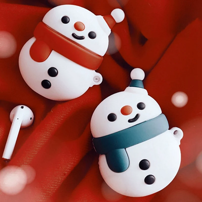 Чехол для наушников с мультяшным снеговиком AirPods 1 2 bluetooth-гарнитура зарядная
