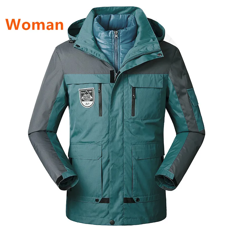 Women Green Водонепроницаемые куртки одежда для рыбалки Daiwa Спортивный зимний теплый ветрозащитный лыжный костюм софтшелл для мужчин и женщин Открытый дышащий солнцезащитный крем куртка мужская зимняя флис флисовая куртка флисов - Цвет: Women Green