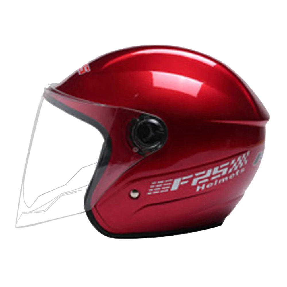 Мотоциклетный шлем с открытым лицом Capacete Para Motocicleta шлем для скутера, гонок, мотокросса, мотошлемы Casco - Цвет: Красный