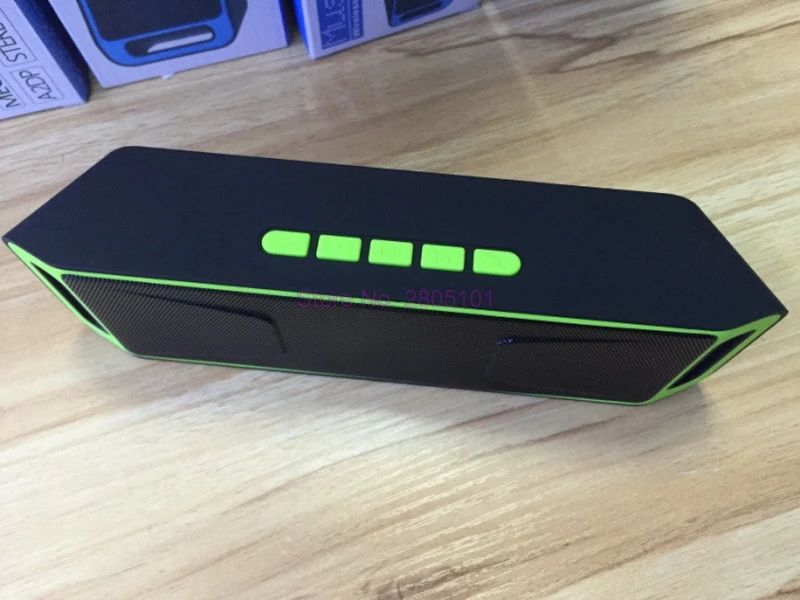 От DHL 100 шт. SC208 портативный беспроводной динамик Bluetooth стерео сабвуфер бумбокс