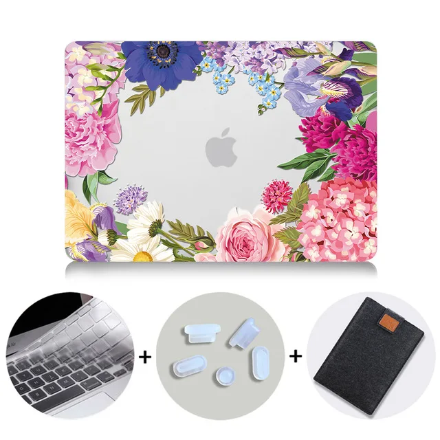 МТТ Акварель Цветы Crystal Case для Macbook Air 13 дюймов retina A1932 для apple macbook pro 13 15 Touch Bar A1989 A1990 - Цвет: MB17