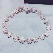 Дизайнерские Модные 925 пробы серебряные украшения 3а кубический цирконий вечерние регулируемые браслеты