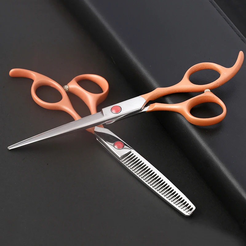 Professional 440c 6 inch sapphire hair scissors set hair clipper