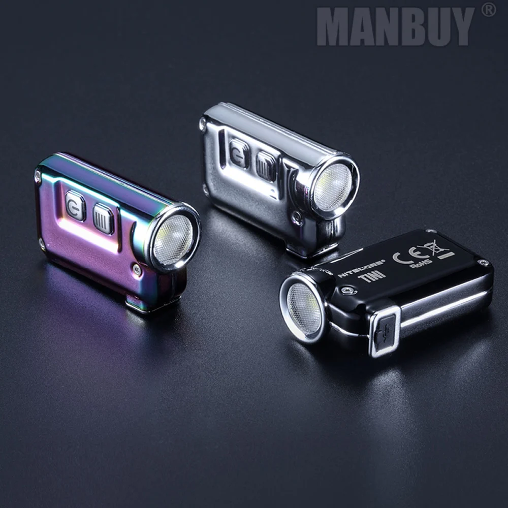 US $28.24 Wholesale NITECORE TINISS Tini CU Micro Micro USB Rechargeable Keylight Mini EDC Flashlight Metal Keychain Light Builtin Battery