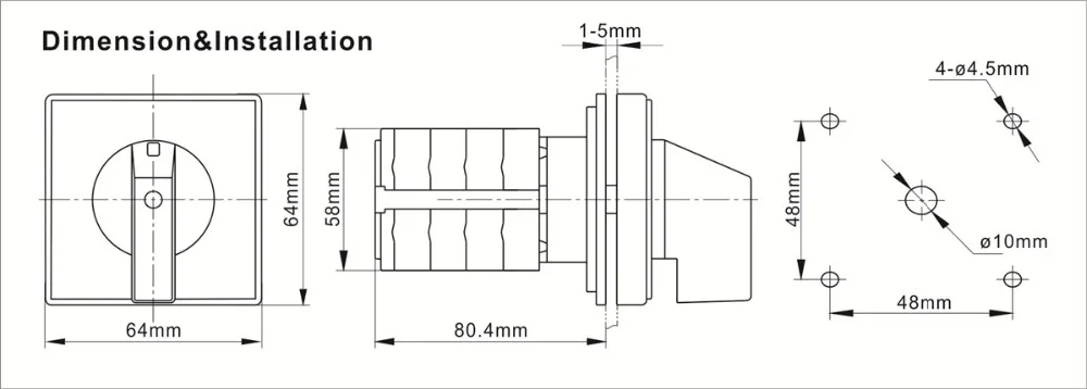 CANSEN LW26-32 C26 32A поворотный кулачковый переключатель двигателя 0-Y-D звезда Дельта 16 терминалов