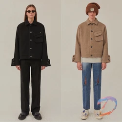 ADERERROR Woolen Jacket Coat High Quality Button Lapel Coat Adererror Men's Women's Jackets