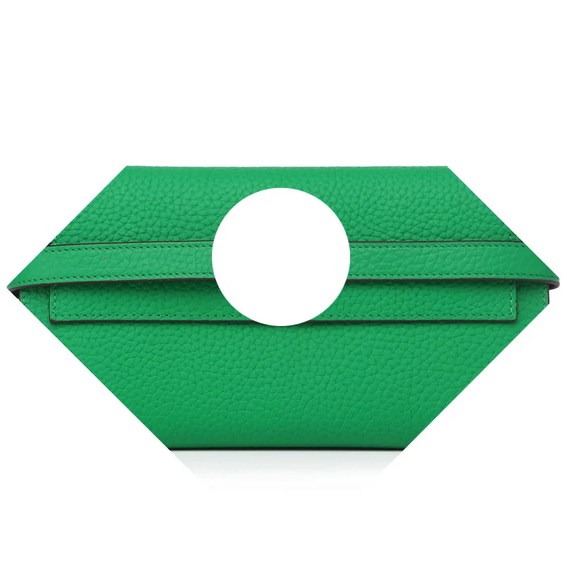 Green Женский дизайнерский кошелек из натуральной коровьей кожи - Цвет: Green