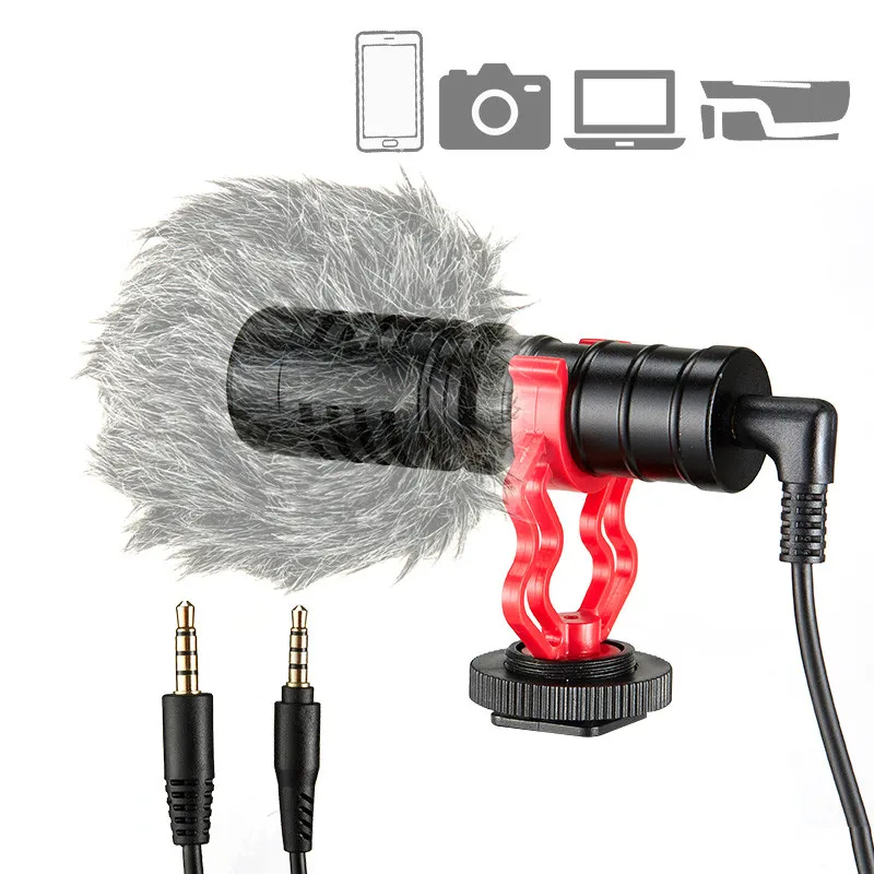 

3.5mm Plug Camera Microphone Condenser Recording Microfone Ultra-wide Audio Studio Mini Mic For iPhone Smartphones DSLR DV Vlog