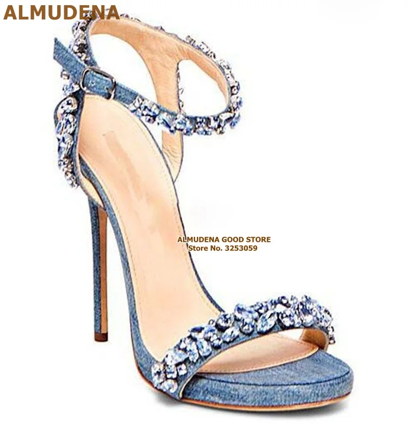 蓝色牛仔金色拉丝缝钻一字带凉鞋 最大44 慕亭180 御航150 (2) - 副本