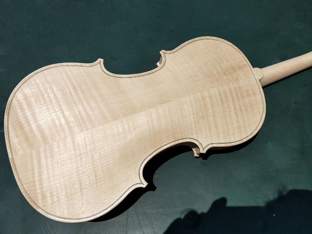 Mid-range Handmade unfinished whiteboard violin 4/4 solid wood Natural tiger pattern free shipping factory wholesale | Спорт и