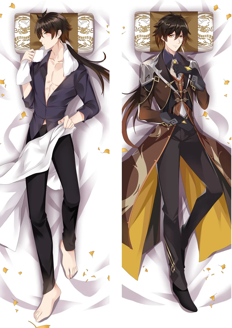 

Game Impact Morax Rock King Big Dong Zhong Li Pillow Case Cosplay Dakimakura Hugging Body Anime Prop