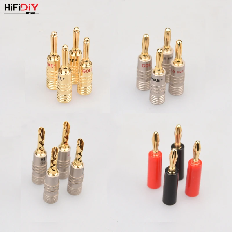 HIFIDIY LIVE 4 шт./компл. мм позолоченный разъем типа банан из чистой меди для