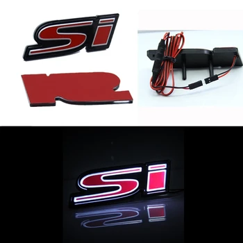 

Automobile Decoration For Honda Civic Si Modification Car Sticker "Si" Words Decals LED Front Grille Emblem