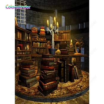 

Magic house Dim Candle Mysterious Scroll Photography Backdrops Personalized Photographic Backgrounds For Photo Studio