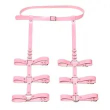 Розовый пояс с подвязками, бандаж, чулки, ремень для ног, клетка, пояс на талию, панк-клуб, фестивальный Рейв, женское сексуальное нижнее белье, подтяжки для тела