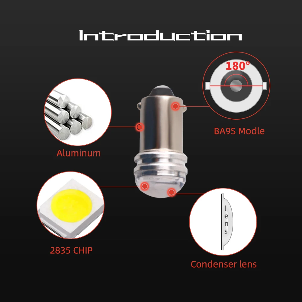 BA9S W6W 2835 3 SMD LED ���� �ڵ� ���� ���� ��Ŀ LED �ڵ��� ���� ǥ�ñ� ��ȣ �� Ŭ����� ���� ���� ���� 12V