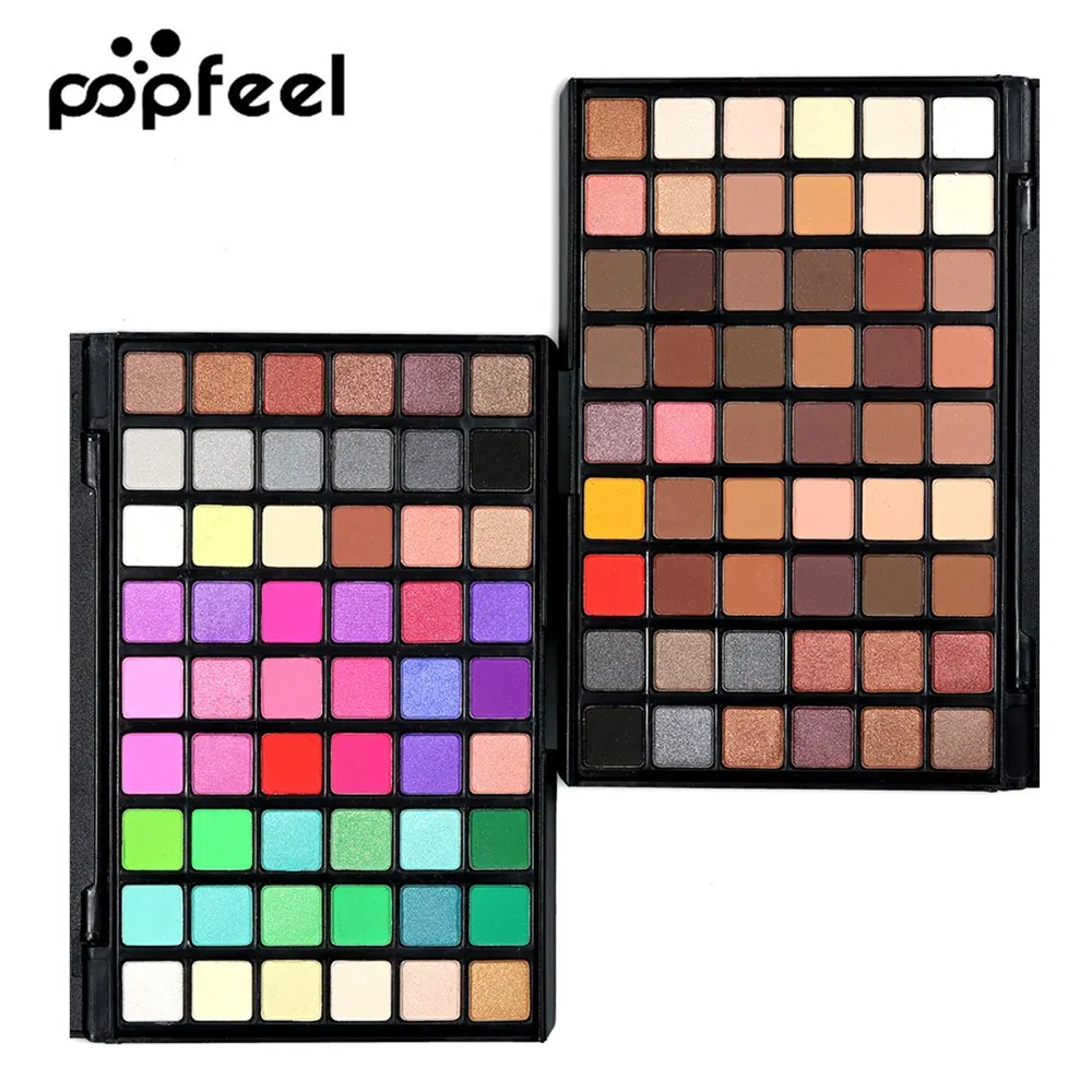 Popfeel 54 Цвета/набор тени для век палитра теней стойкие мерцающие матовые макияж