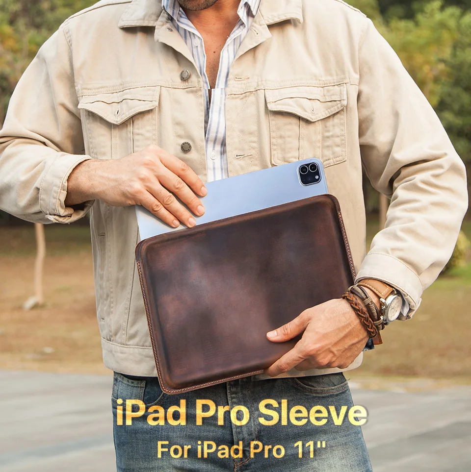 Couro Capa de couro para iPad, Case
