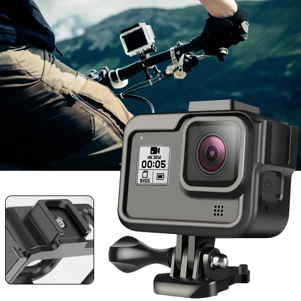 Металлический алюминиевый сплав чехол для GoPro Hero 8 черный CNC защитный корпус с холодным башмаком крепление для gopro 8 аксессуары