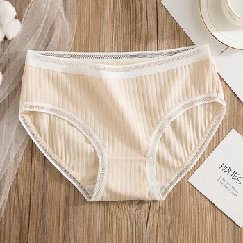 

3PCS/lot Sexy cotton Panties Soft Briefs Women Underwear Ladies Panty Transparent Underpants Lingerie Intimates TWY 1028