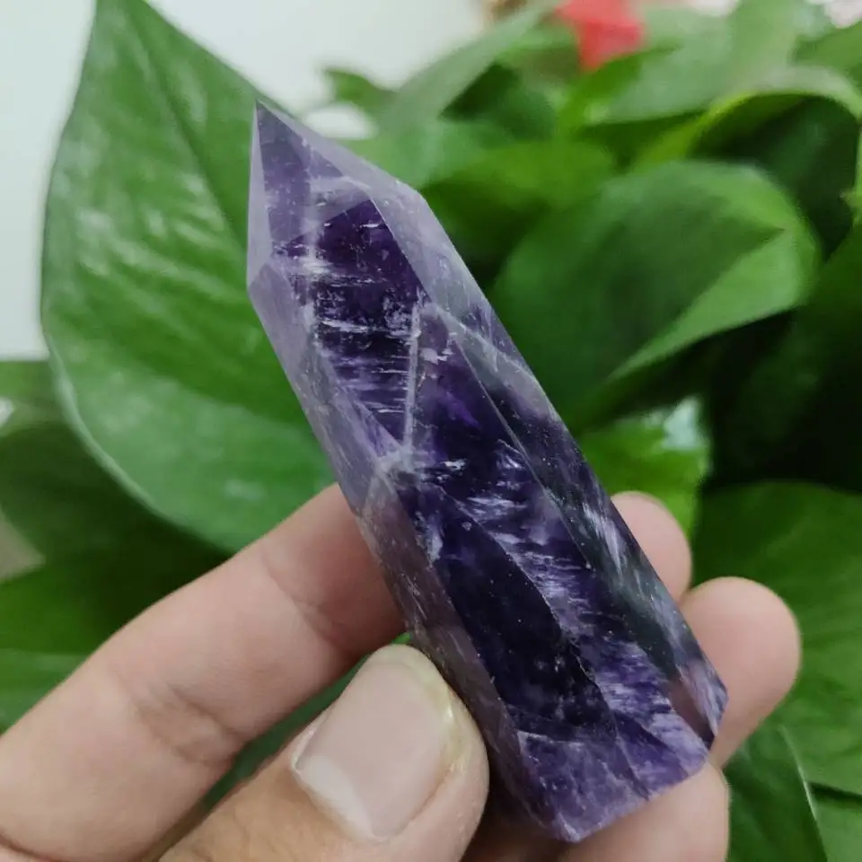 1pcs 55g NATURAL Dream Amethyst QUARTZ CRYSTAL WAND POINT HEALING | Дом и сад