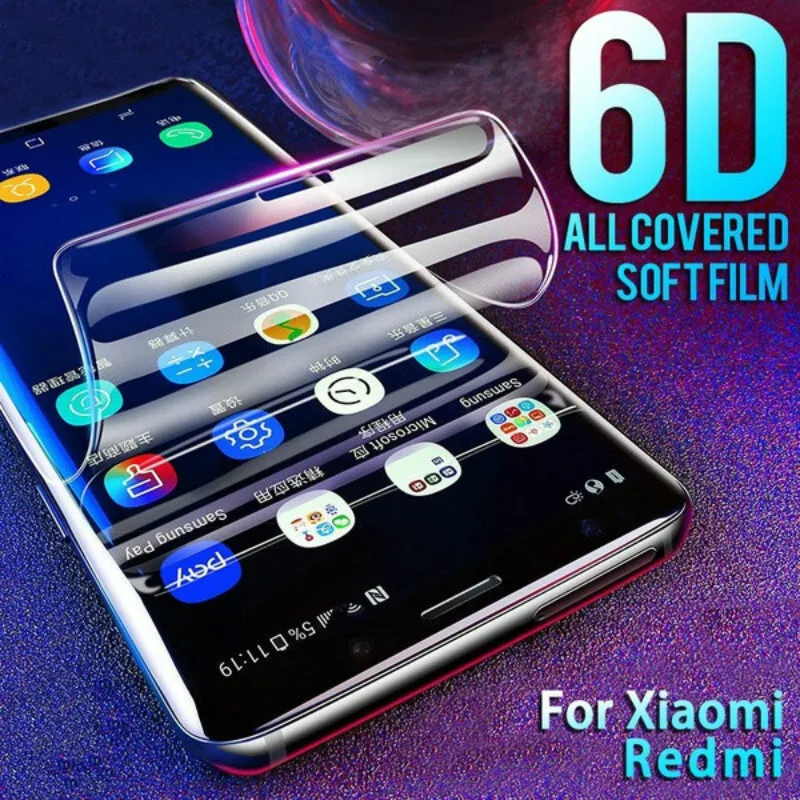 Мягкая Гидрогелевая пленка 6D для Xiaomi Redmi Note 4 4X Note5A Note5 Note6 Note7 Note8 Защита экрана 6 8 Pro