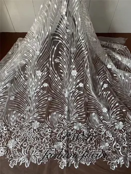 

french lace fabric high quality african lace fabric with embroidery net mesh tulle fabric