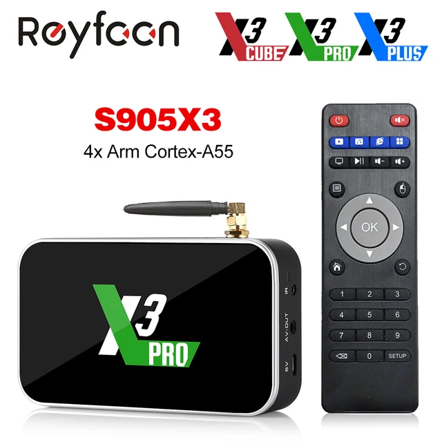 $US $55.07  X3 Pro TV BOX Android 9.0 TV Box Amlogic S905X3 4GB DDR4 Set Top Box 2.4G 5G Dual WiFi 1000M Blueto