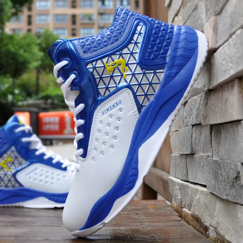 Men's blue High top Basketball Shoes Men's Cushioning Light jordan