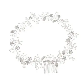 

1 Pc Elegant Exquisite Handmade Round Headband Pearl Headdress Handmade Hairband