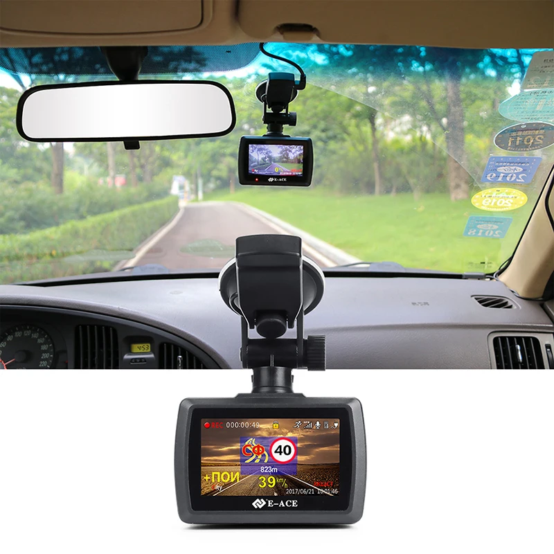 Автомобильный видеорегистратор радар детектор GPS 3 в 1 1296P камера ночного видения