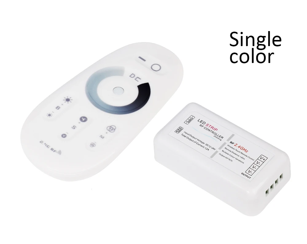 DC12-24V сенсорный экран RF 2,4G контроллер+ RGB/RGBW/Одноцветный/CCT контроллер светодиодной ленты/диммер для светодиодной ленты 5050 - Цвет: Single color set