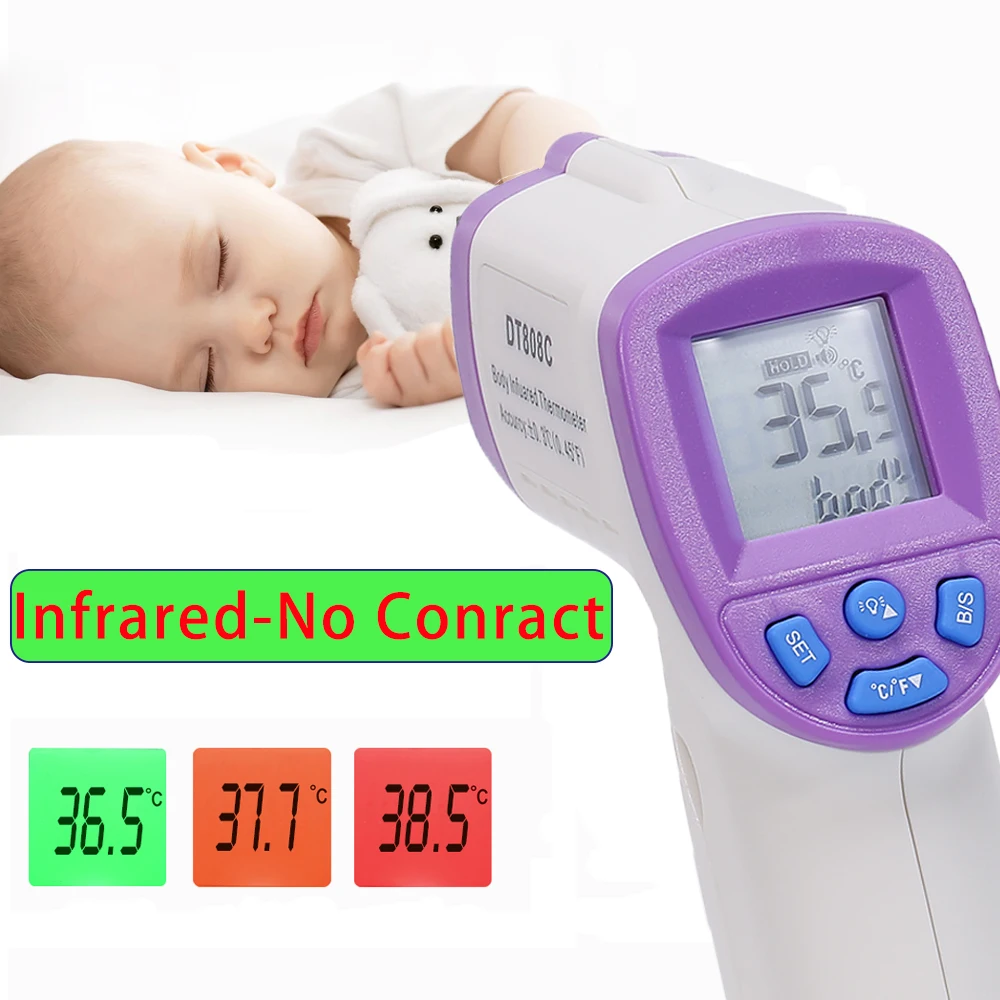

2020 Baby Forehead Thermometer Digital Temperature Measurement Non-Contact IR Body Fever Infrared Thermometer Gun Baby Kids