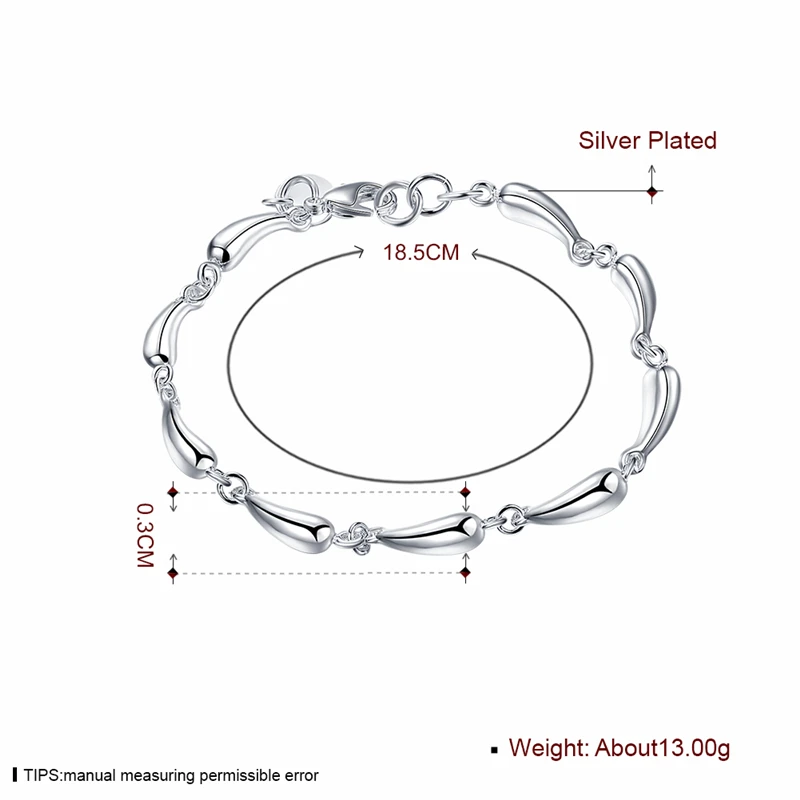 925, серебряный ювелирный браслет, роскошный бренд, женский браслет, покрытый каплями воды, серебряный браслет для женщин, рождественский подарок